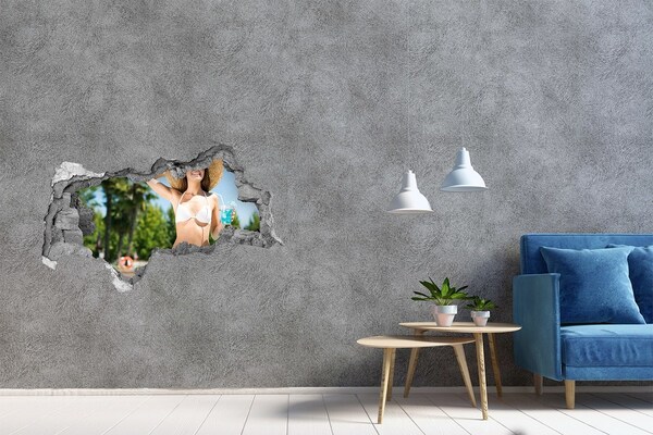 Autocollant mural trou Vacances ensoleillées dans les Caraïbes