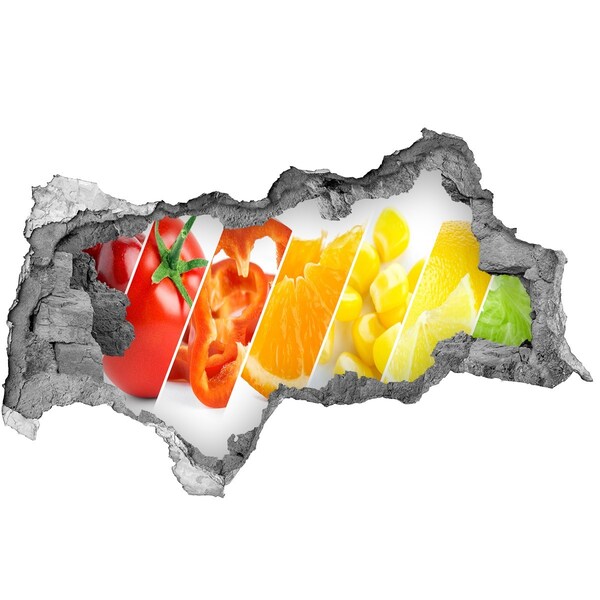 Autocollant mural trou Un paradis fruitier derrière le mur