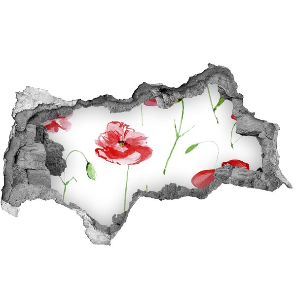 Autocollant mural trou Trou à fleurs dans le mur