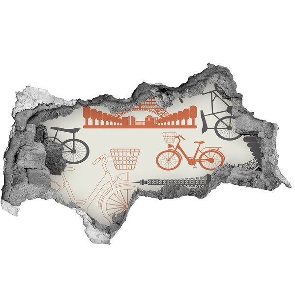 Sticker trou dans le mur Paris en détail