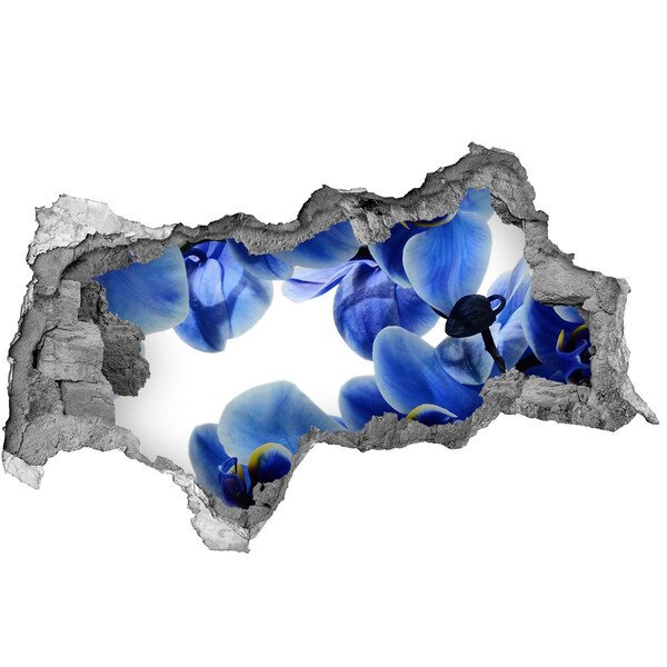 Sticker mural effet trou 3d Un paradis fleuri derrière le mur