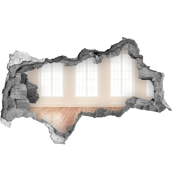 Sticker trou dans le mur Intérieur avec vue sur le soleil