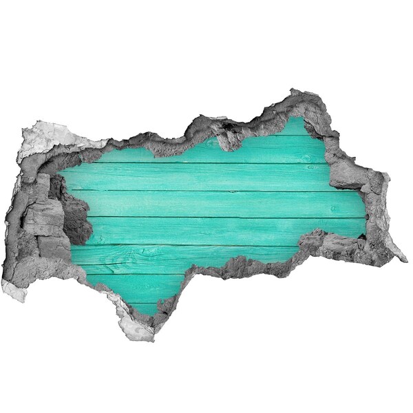 Autocollant mural trou Tableau turquoise dans un trou dans le mur