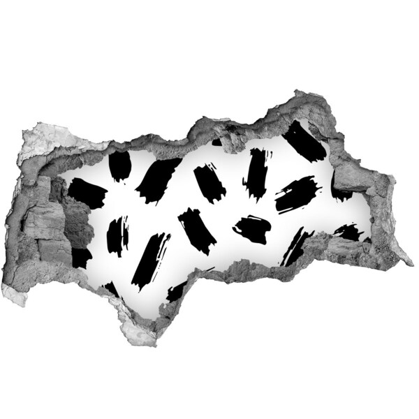 Sticker mural effet trou 3d Un mur abîmé avec des stries abstraites