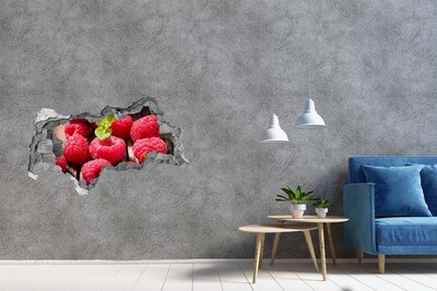Autocollant mural trou Paradis des framboises