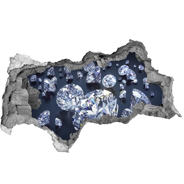 Autocollant à effet 3d trou Des diamants brillants dans le mur