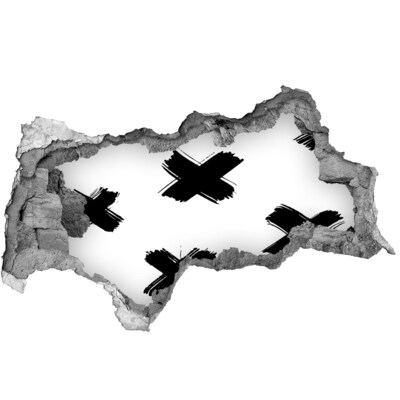 Sticker trou dans le mur Trou branché dans le mur