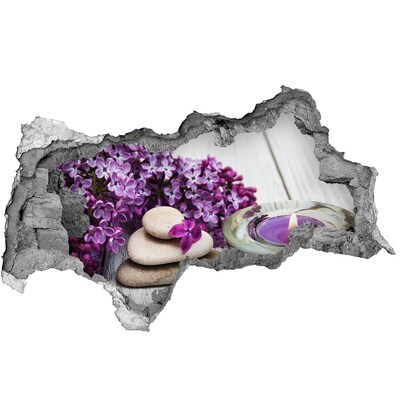 Autocollant mural trou Une oasis florale de paix