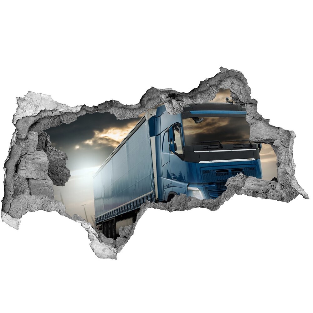 Autocollant à effet 3d trou Camion béton