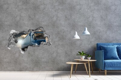 Autocollant à effet 3d trou Camion en route