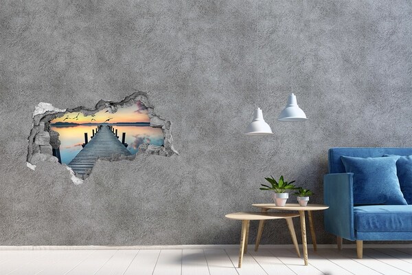 Autocollant mural trou Coucher de soleil sur le lac