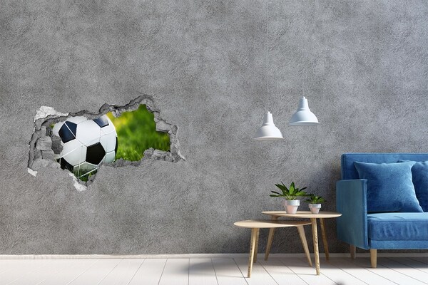 Sticker trou dans le mur Football sur le terrain