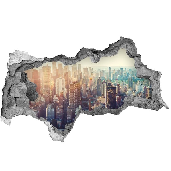 Sticker trou dans le mur Vue depuis le trou dans le mur