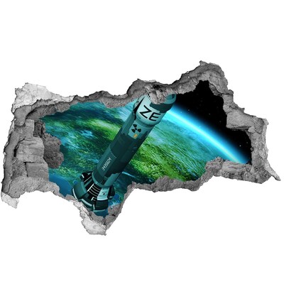 Autocollant mural trou Fusée dans l'espace