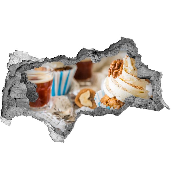 Sticker trou dans le mur Un paradis sucré avec des cupcakes