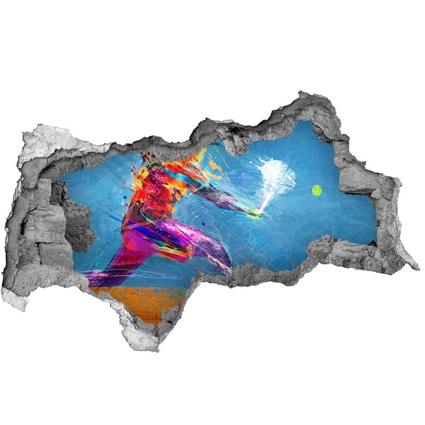 Sticker mural effet trou 3d Immersion dans les couleurs