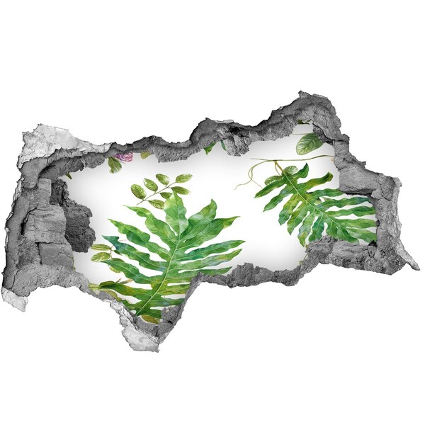 Autocollant à effet 3d trou Un paradis tropical derrière le mur