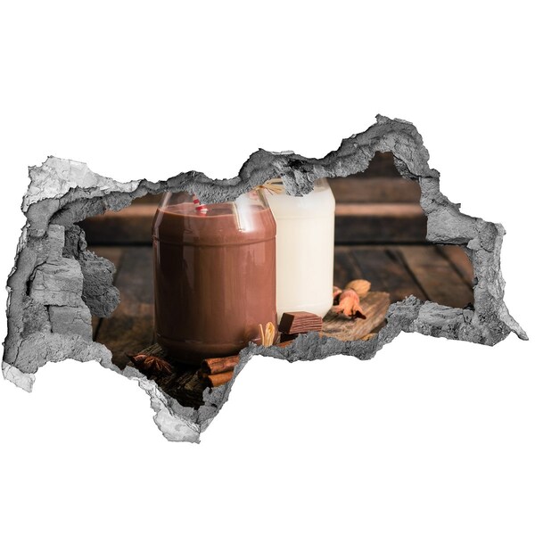 Autocollant mural trou Délices chocolatés dans un cadre naturel