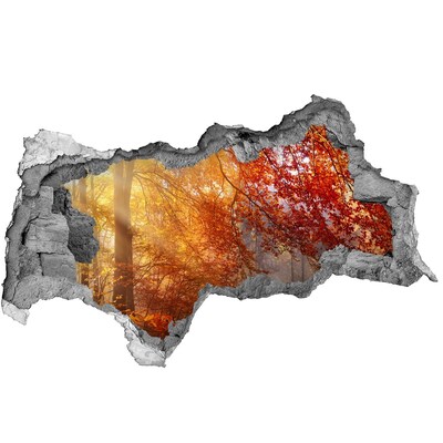 Sticker trou dans le mur Automne doré dans la forêt