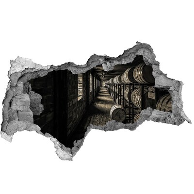 Sticker trou dans le mur Intérieur de la cave à barriques