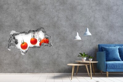 Autocollant mural trou Tomates sous l'eau béton