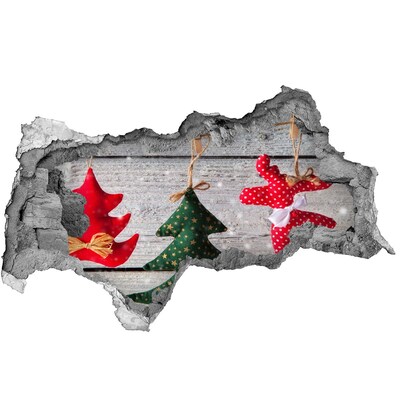 Sticker trou dans le mur Décoration de Noël « trou dans le mur »