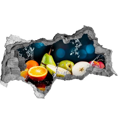 Autocollant à effet 3d trou Fruits et eau béton