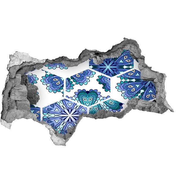 Sticker trou dans le mur Motif coloré sur le mur