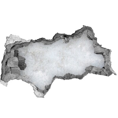 Sticker mural effet trou 3d Un mur abîmé sur fond bleu