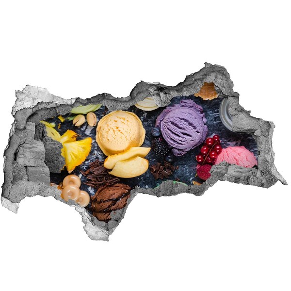 Autocollant mural trou Folie de glace