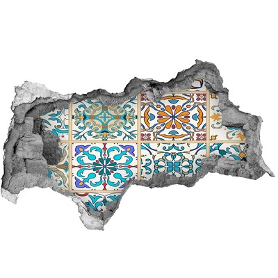 Autocollant mural trou Carreaux colorés de style marocain