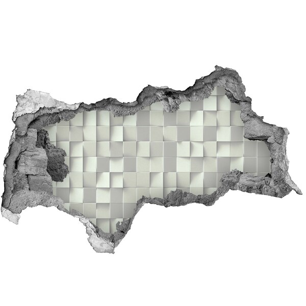 Sticker trou dans le mur Mosaïque moderne en béton