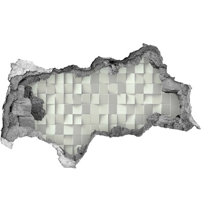 Sticker trou dans le mur Mosaïque moderne en béton