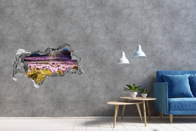 Autocollant mural trou Un champ de fleurs au soleil