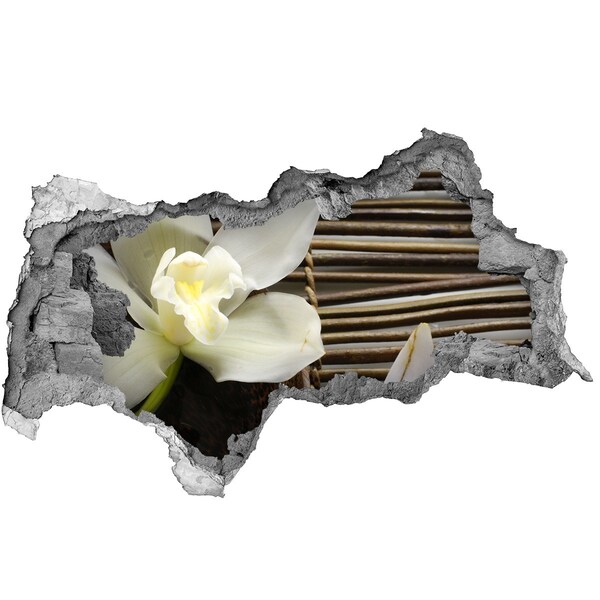 Autocollant à effet 3d trou Une oasis florale parmi les pierres