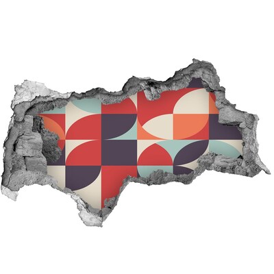 Autocollant à effet 3d trou Géométrie en ruines