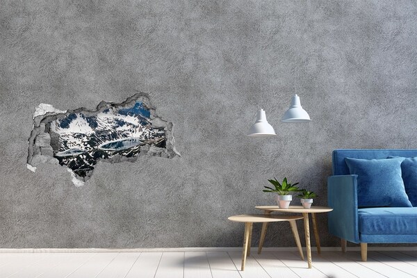 Autocollant mural trou Lac de montagne dans les Alpes