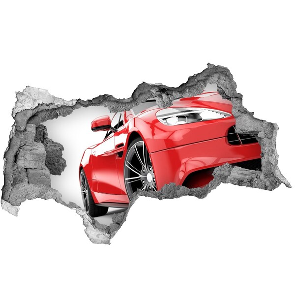 Sticker trou dans le mur Voiture de sport béton