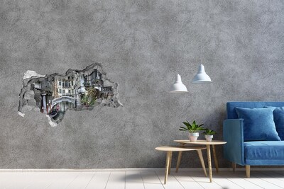Autocollant mural trou Venise vue d'un canal