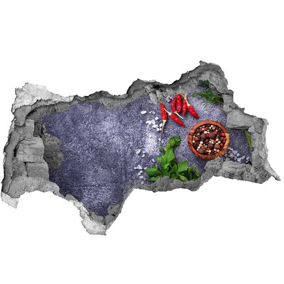 Autocollant mural trou Inspirations culinaires avec des épices