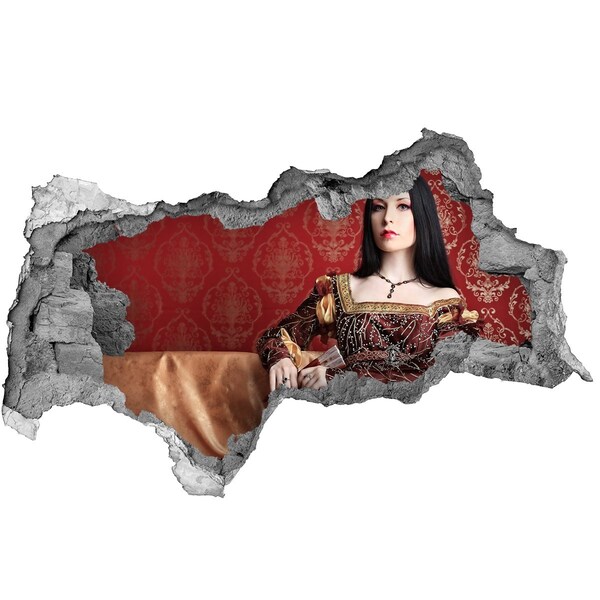 Autocollant à effet 3d trou Princesse dans les ruines