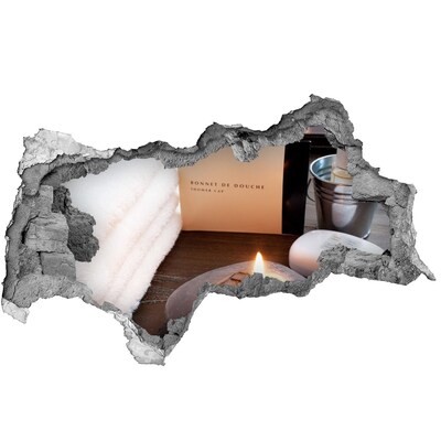 Sticker mural effet trou 3d Détendez-vous au spa