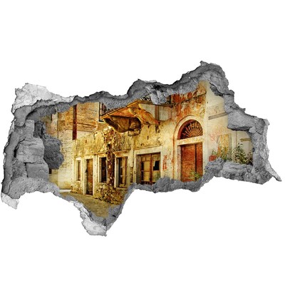 Autocollant mural trou Une maison en ruine dans un cadre pittoresque