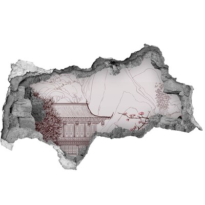 Autocollant mural trou Immersion dans l'architecture asiatique