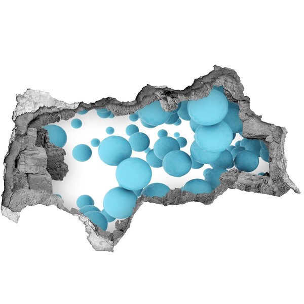 Autocollant mural trou Bulles dans l'espace bleu