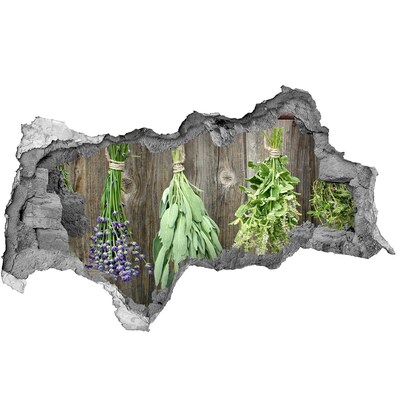 Autocollant mural trou Les herbes aromatiques dans une cuisine rustique