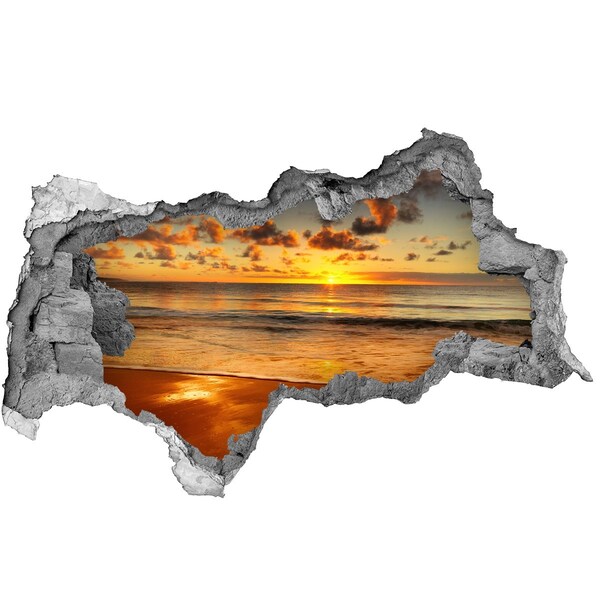 Autocollant mural trou Coucher de soleil sur l'océan