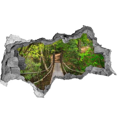 Autocollant mural trou Un pont au milieu de la verdure