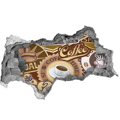 Sticker trou dans le mur Plaisir du café