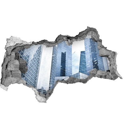 Sticker trou dans le mur L'architecture moderne dans le paysage urbain